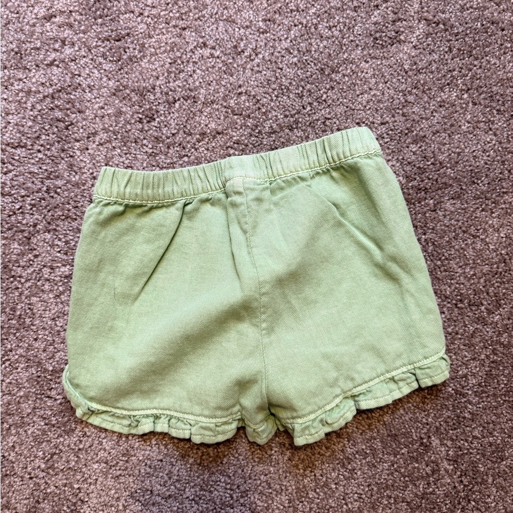 🌼5/$10🌼Never Worn Cat & Jack Light Purple & Light Green Ruffle Hem Shorts 3t - Picture 6 of 7